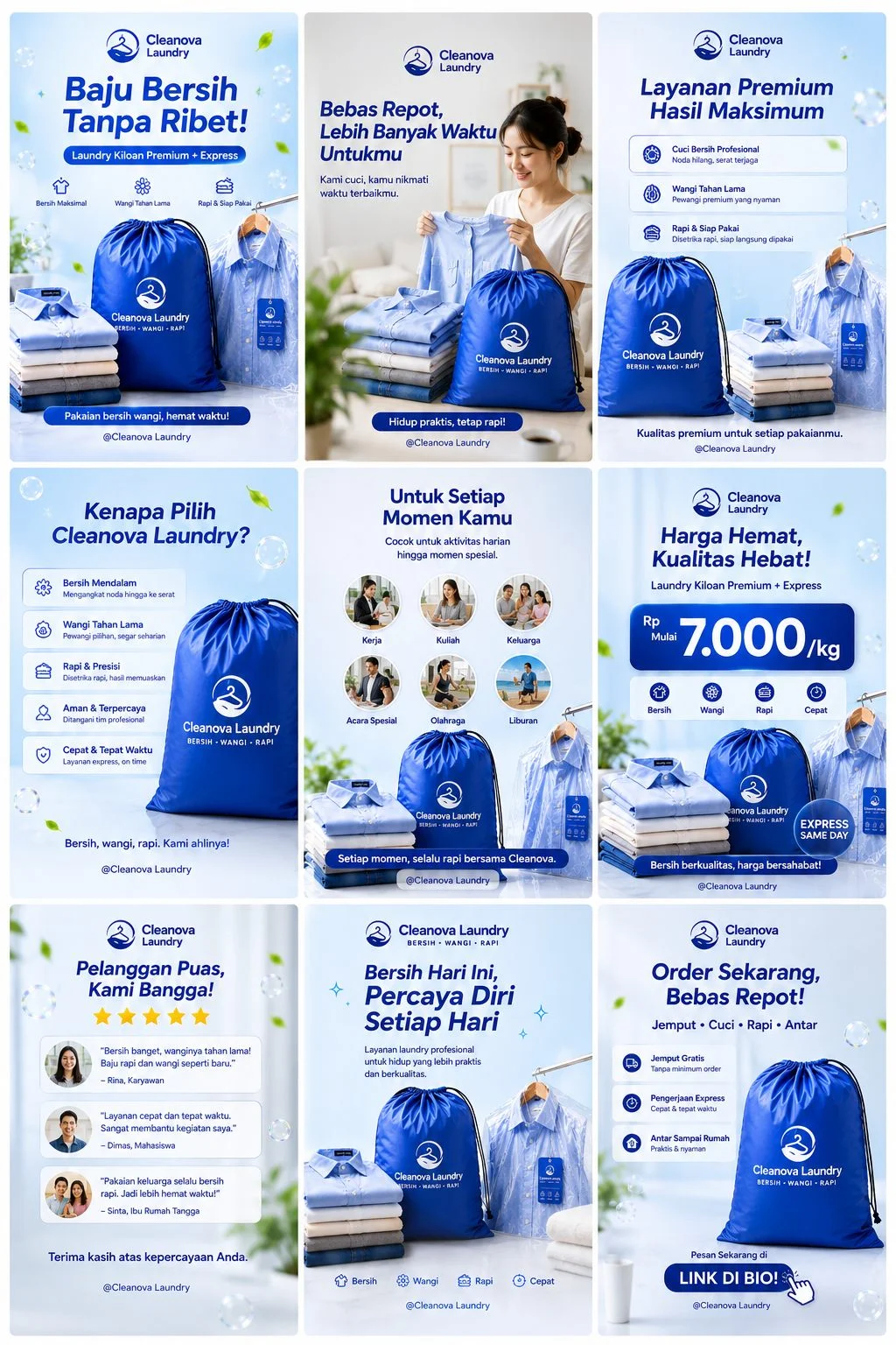 Modern Service Checklist & Linen Branding