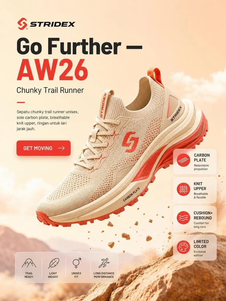Levitating Athletic Chunky Trail Runner