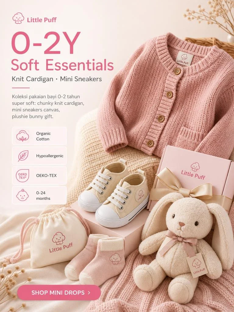 Nursery Knit Cardigan & Bunny Plush Gift Set