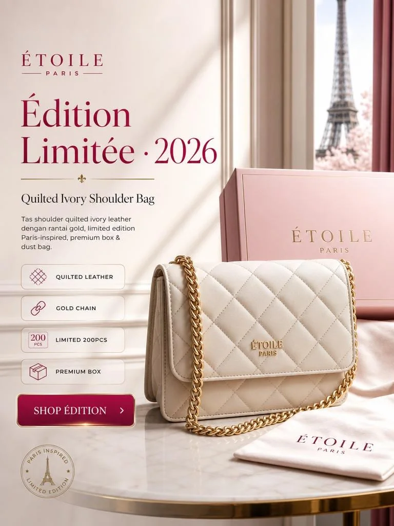 Parisian Quilted Ivory Luxury Handbag