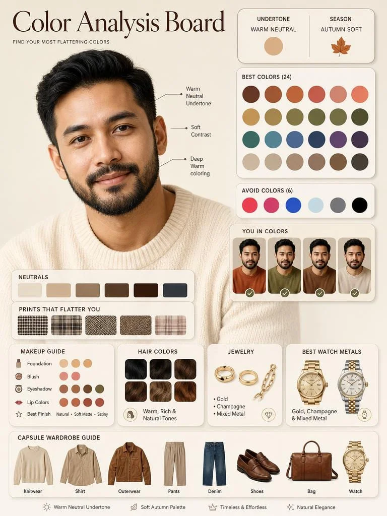 Personal Color Analysis & Wardrobe Board